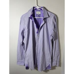 Ted Baker Endurance Purple Long Sleeve Button Up Dress Shirt Size 16 34/35